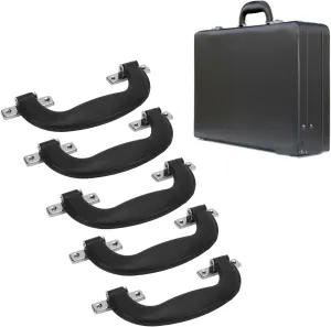 5Pcs Luggage Handle Replacement, Luggage Replacement Parts Luggage Handle Suitcase Holder Carry Strap Luggage Grip Trunk Pull Handle (Black)