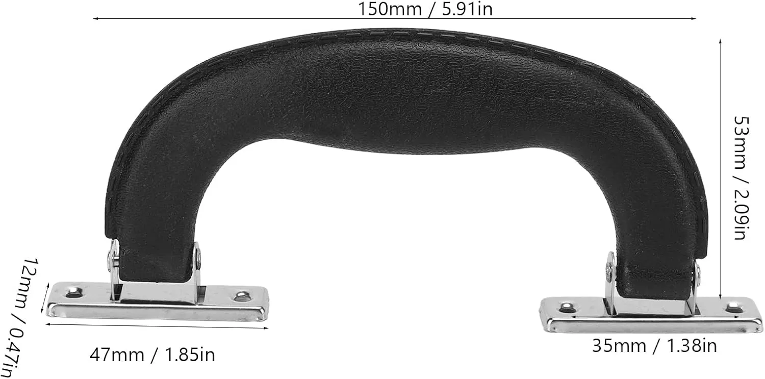 5Pcs Luggage Handle Replacement, Luggage Replacement Parts Luggage Handle Suitcase Holder Carry Strap Luggage Grip Trunk Pull Handle (Black)