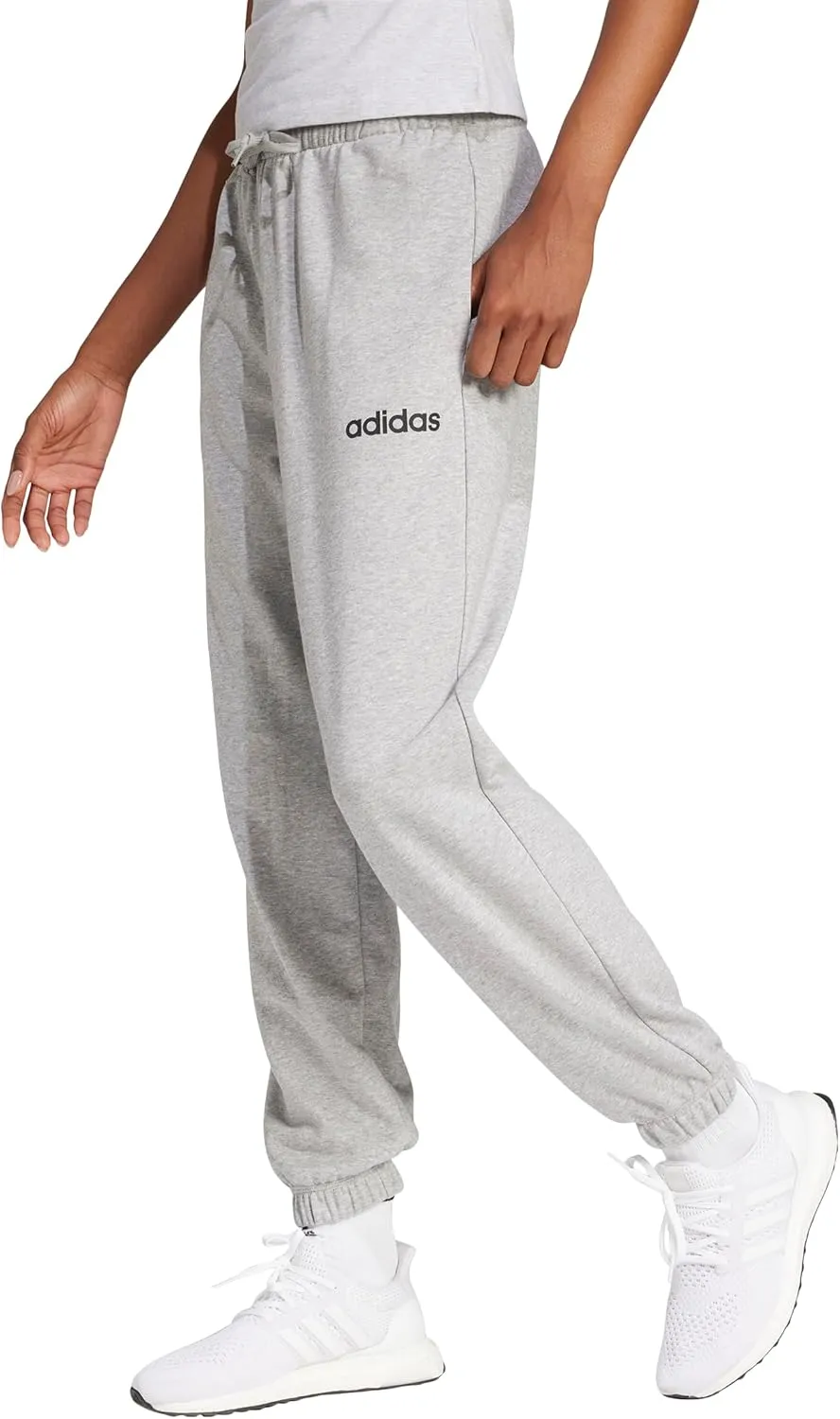 adidas Women's Essentials Linear French Terry Cuffed Pants
