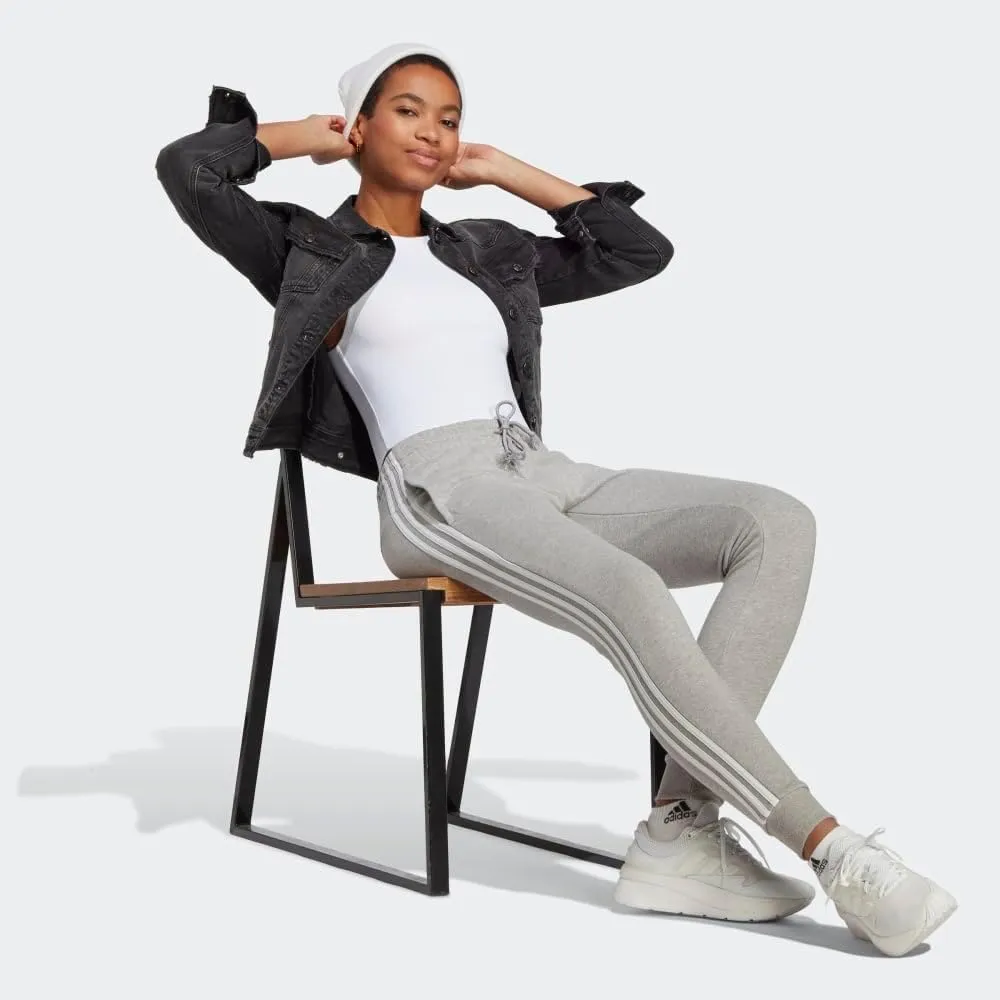 adidas Women's Plus Size Essentials 3-Stripes French Terry Cuffed Pants