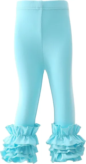 Ashken Baby Girls'Ruffle Pants Toddlers Little Girls Leggings 6 Months-8T