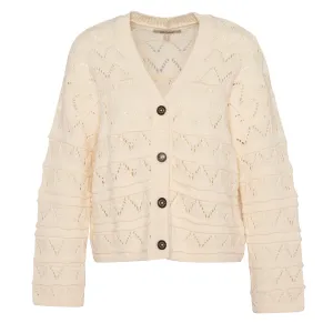 Barbour Womens Isla Knitted Cardigan Cloud