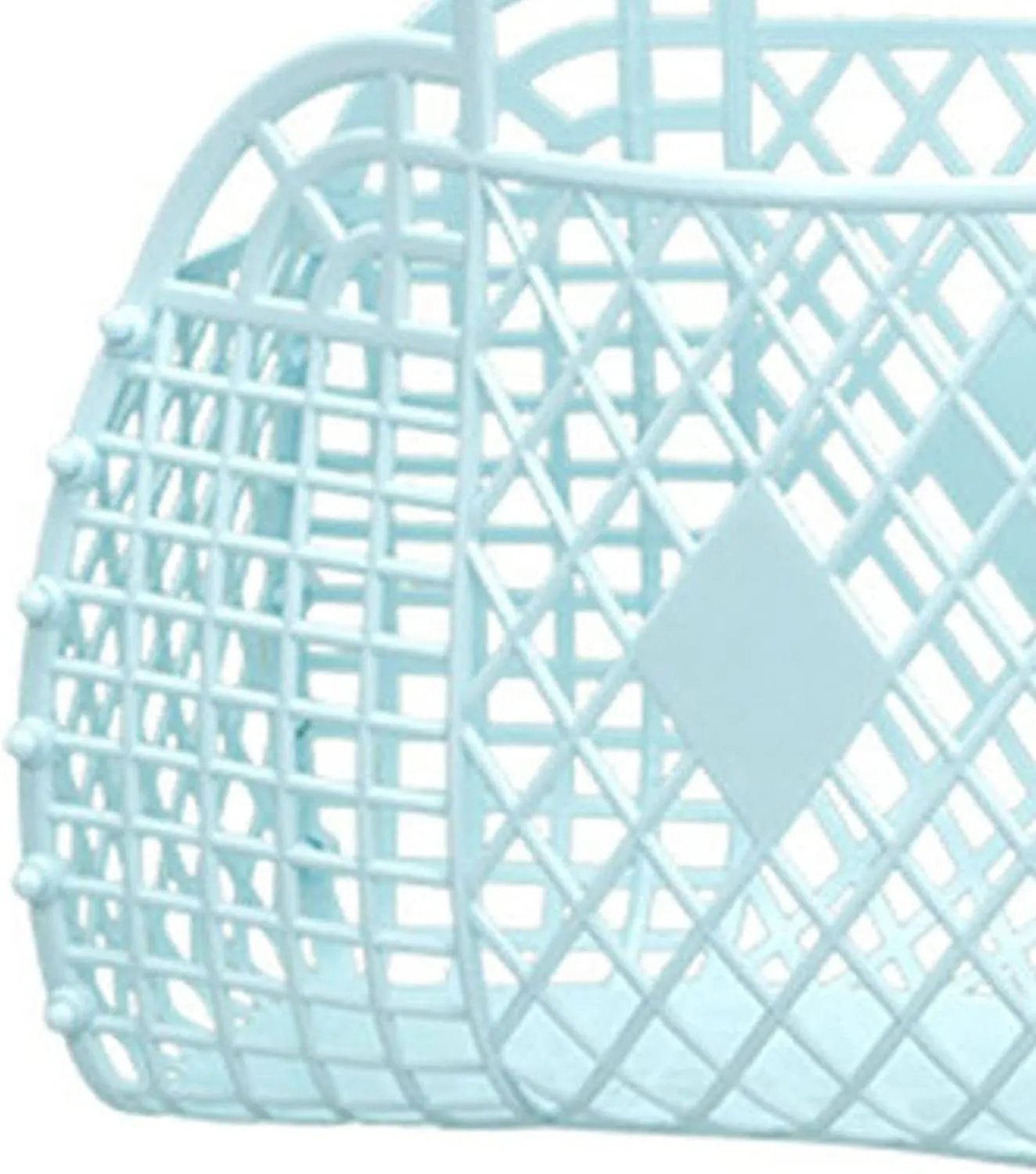 Beach Tote Bag, Women Plastic Tote Bag with Handle Foldable Reusable Shopping Handbags Basket Hollow Storage Basket for Halloween Xmas