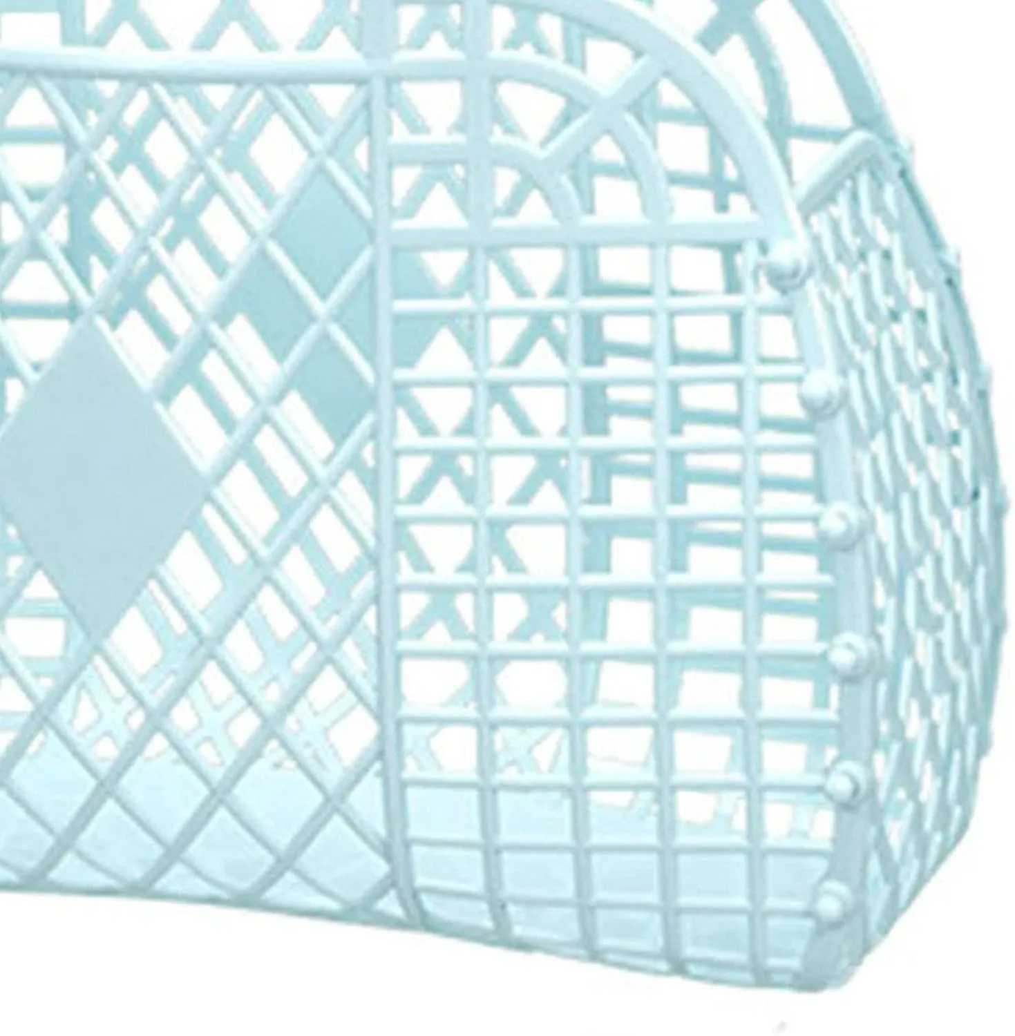 Beach Tote Bag, Women Plastic Tote Bag with Handle Foldable Reusable Shopping Handbags Basket Hollow Storage Basket for Halloween Xmas