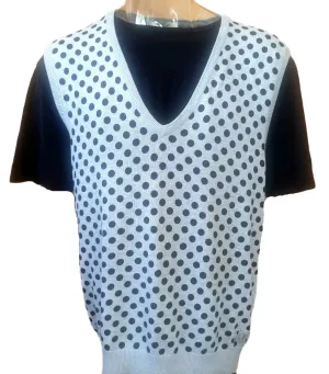Ben Sherman Silver Polka Dots Vest (XL)