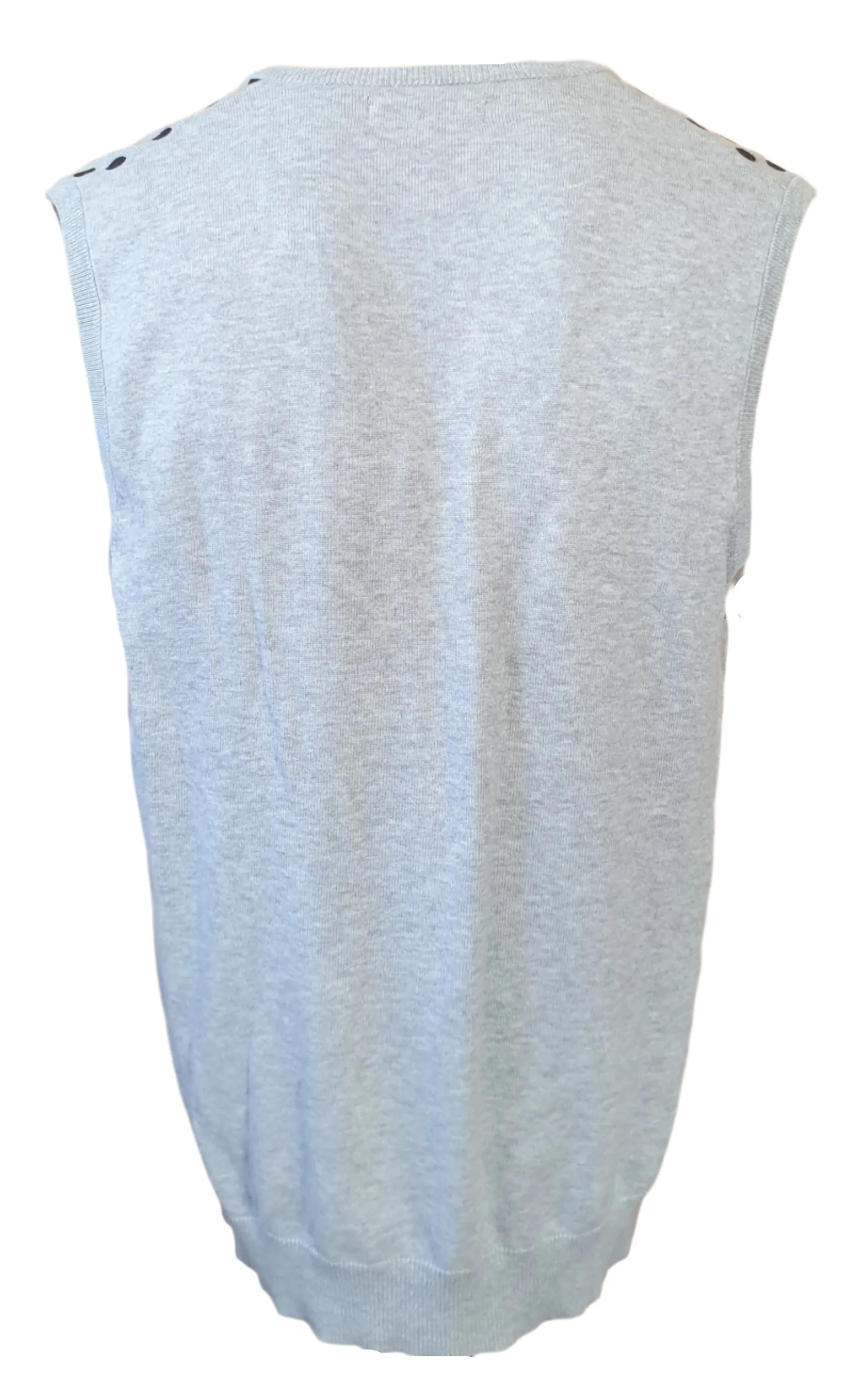 Ben Sherman Silver Polka Dots Vest (XL)