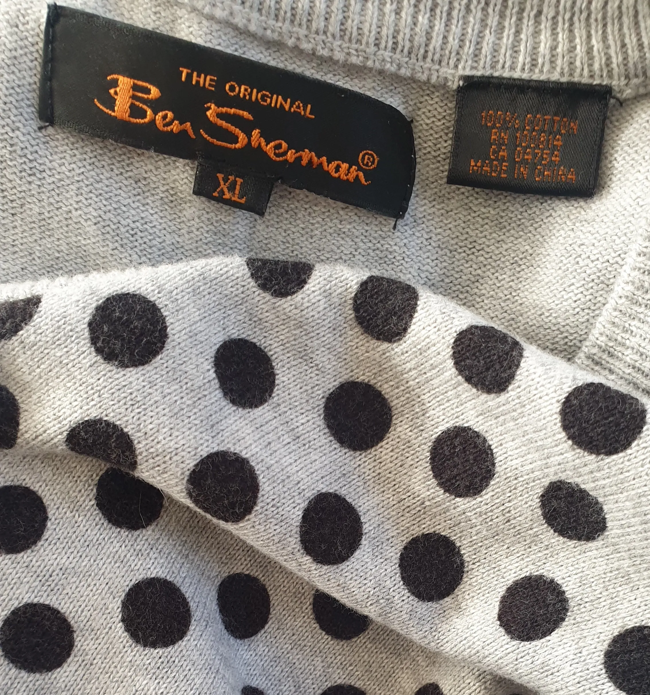 Ben Sherman Silver Polka Dots Vest (XL)