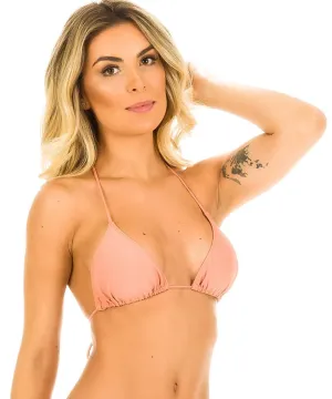 Blush Nude Triangle Bikini Top  Lined, No Padding, Adjustable