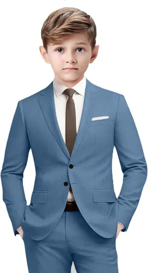 Boys Formal Suits Slim Fit Suit Kids Tuxedo Suits for Boys 5 Piece Boy Dress Pants Blazer Tie Bowtie