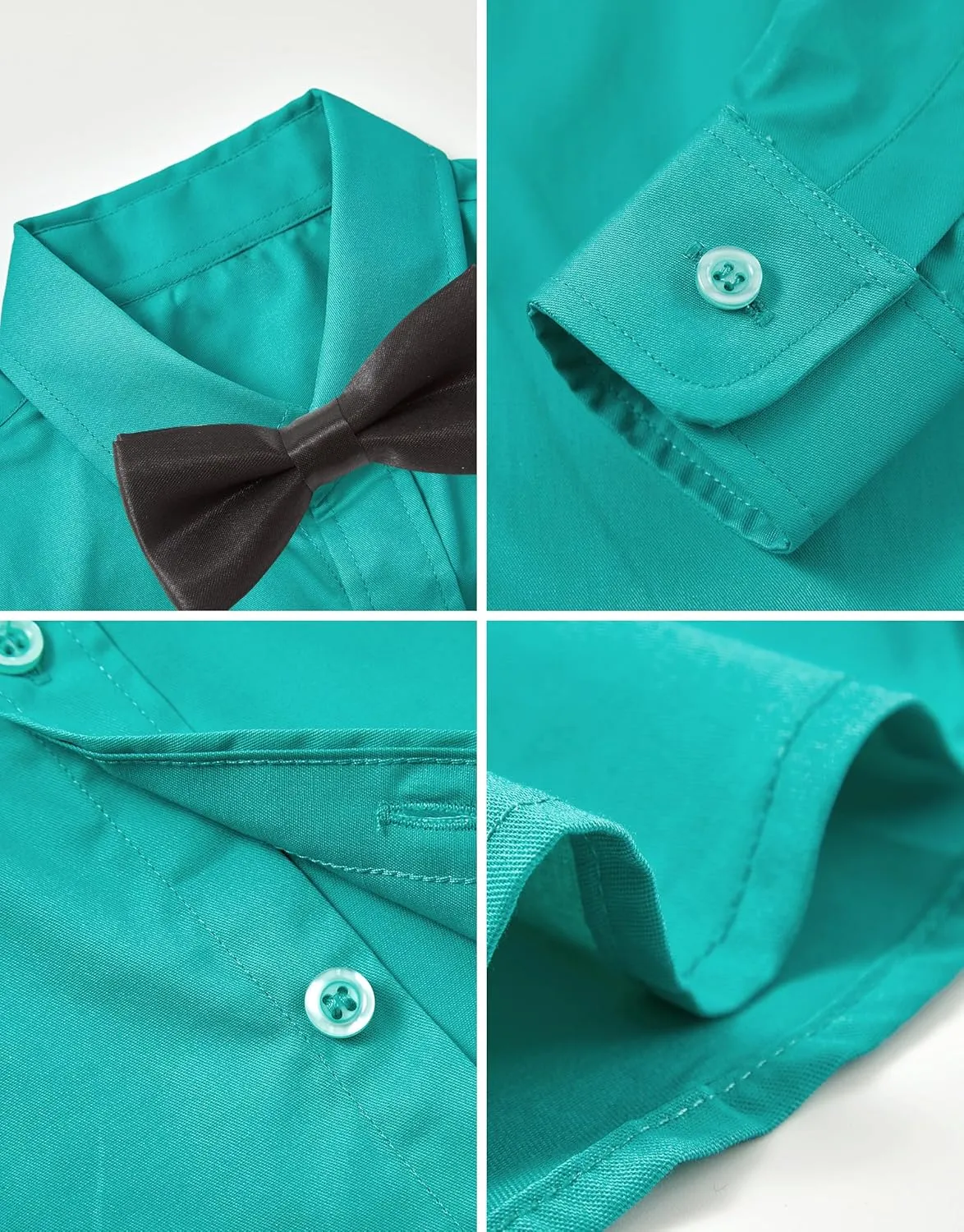 Boys Suit for Kids Tuxedo Vest and Pants Set with Shirt Tie and Bowtie Formal Dresswear