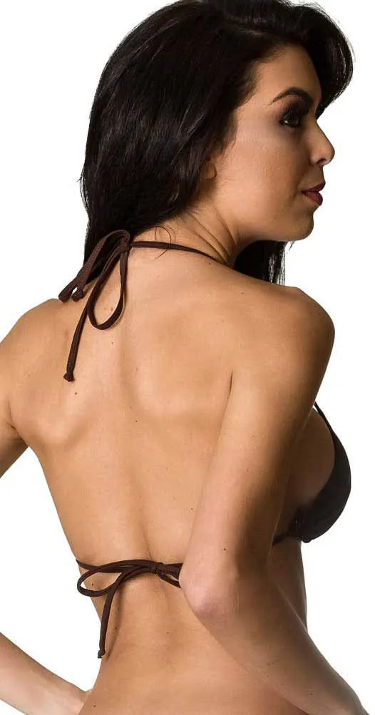 Brown - Triangle Top Unpadded - minimal coverage