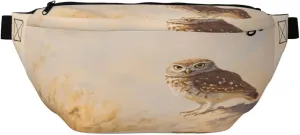 Burrowing Owl Bird In The Desert Fanny Pack For Women Man, Waist Belt Bag Crossbody For Sports Travel Hiking Running Jogging