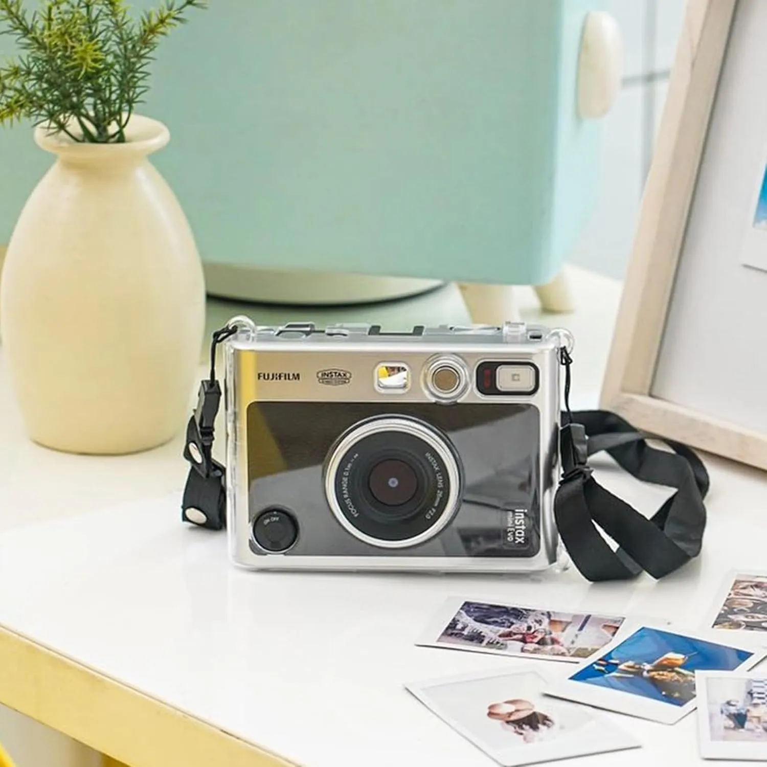 CAIYOULE Camera Case for Instax Evo with Screen Protector, Polaroid Mini Evo Accessory