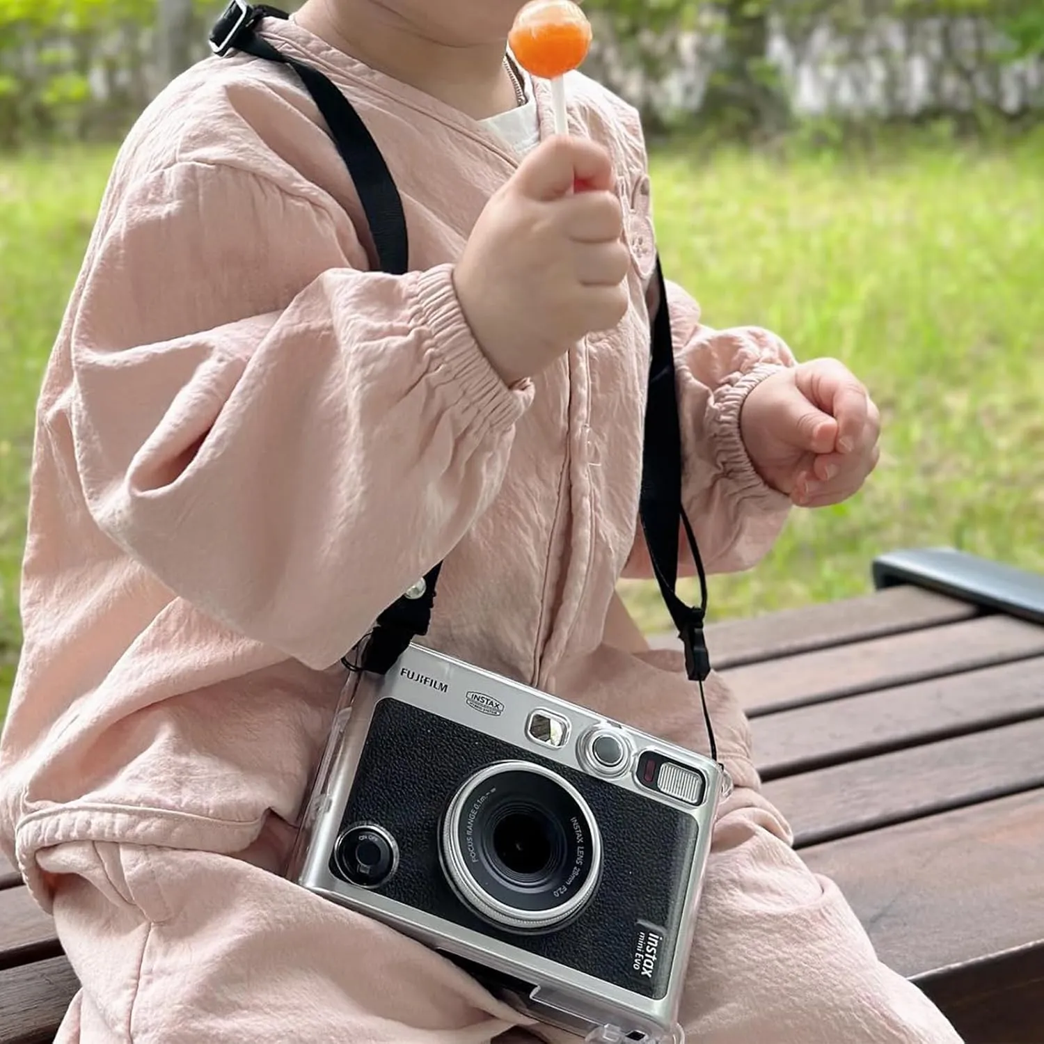 CAIYOULE Camera Case for Instax Evo with Screen Protector, Polaroid Mini Evo Accessory
