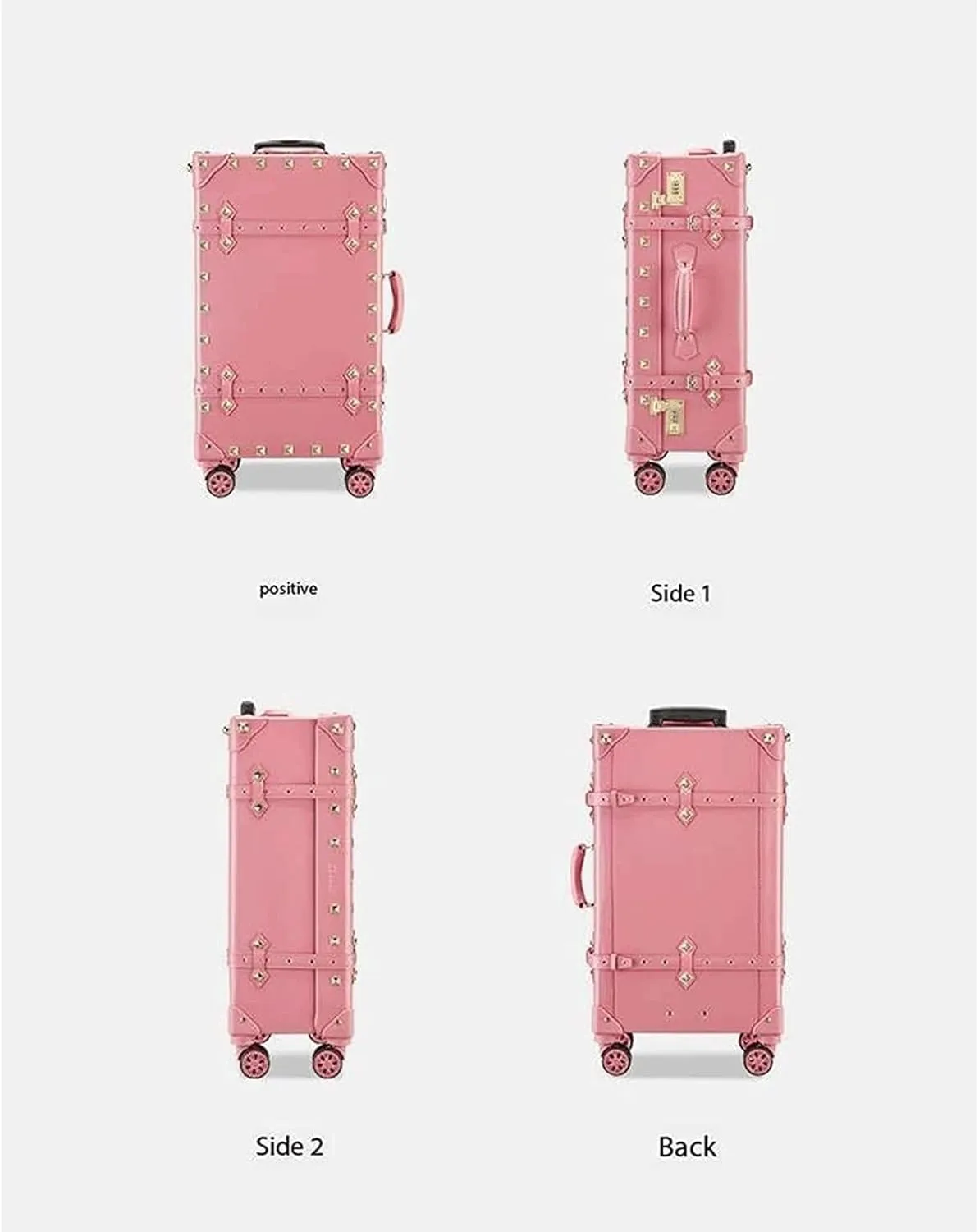 Carry On Luggage Leather Suitcase Large Expandable Luggage with Spinner Wheels Lightweight Carry On Luggage Hard Travel Suitcases (B 30 inches)
