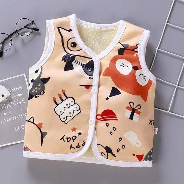Cartoon Printed Cotton Vest