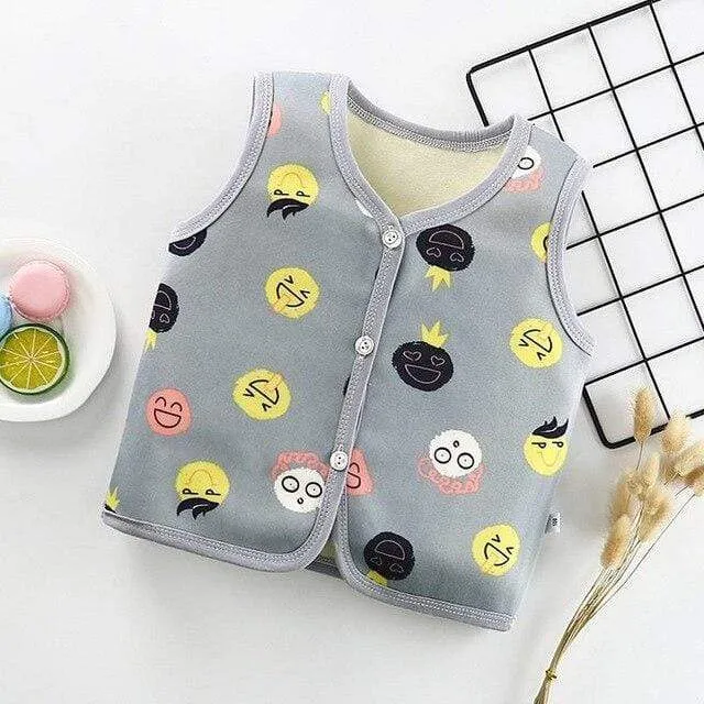 Cartoon Printed Cotton Vest