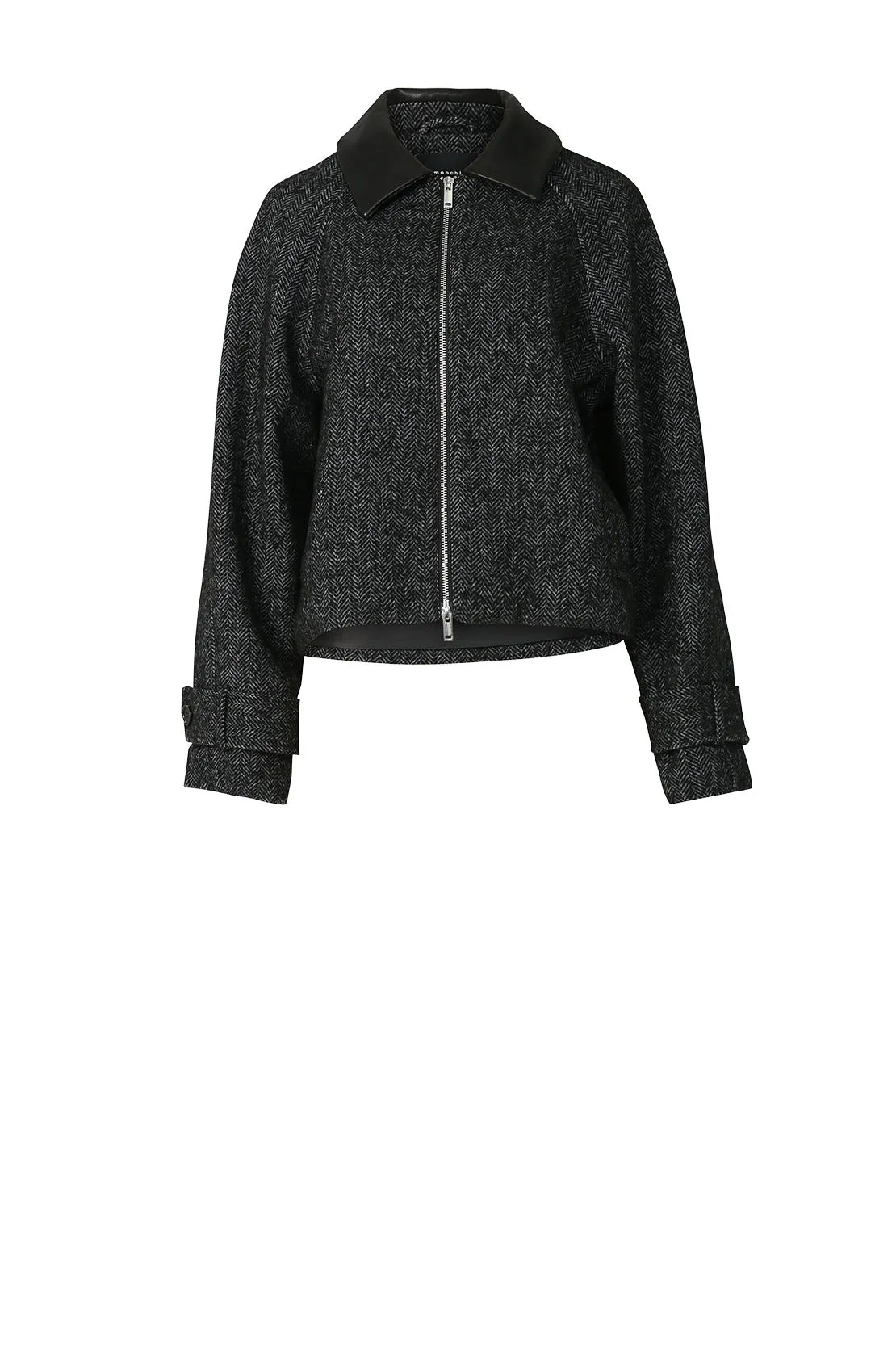 chore crop jacket / black|grey