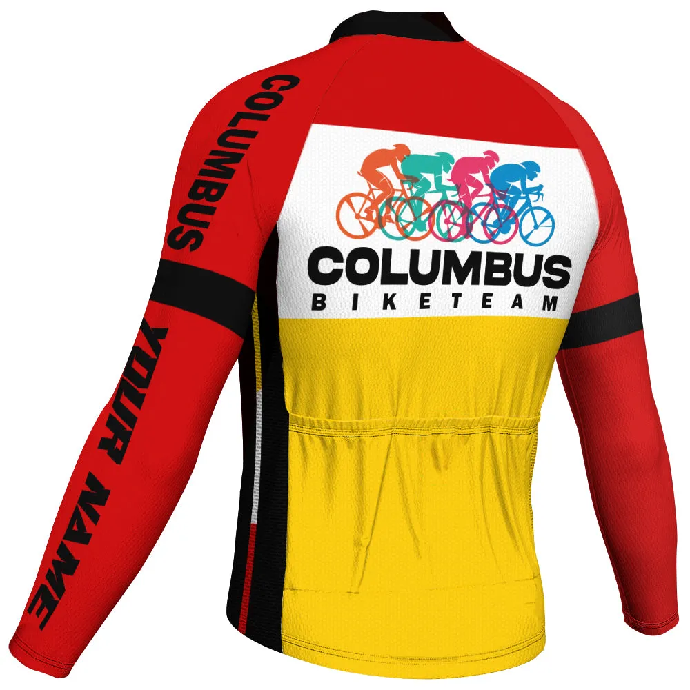Customized Columbus Winter Thermal Fleece Long Sleeve For Men