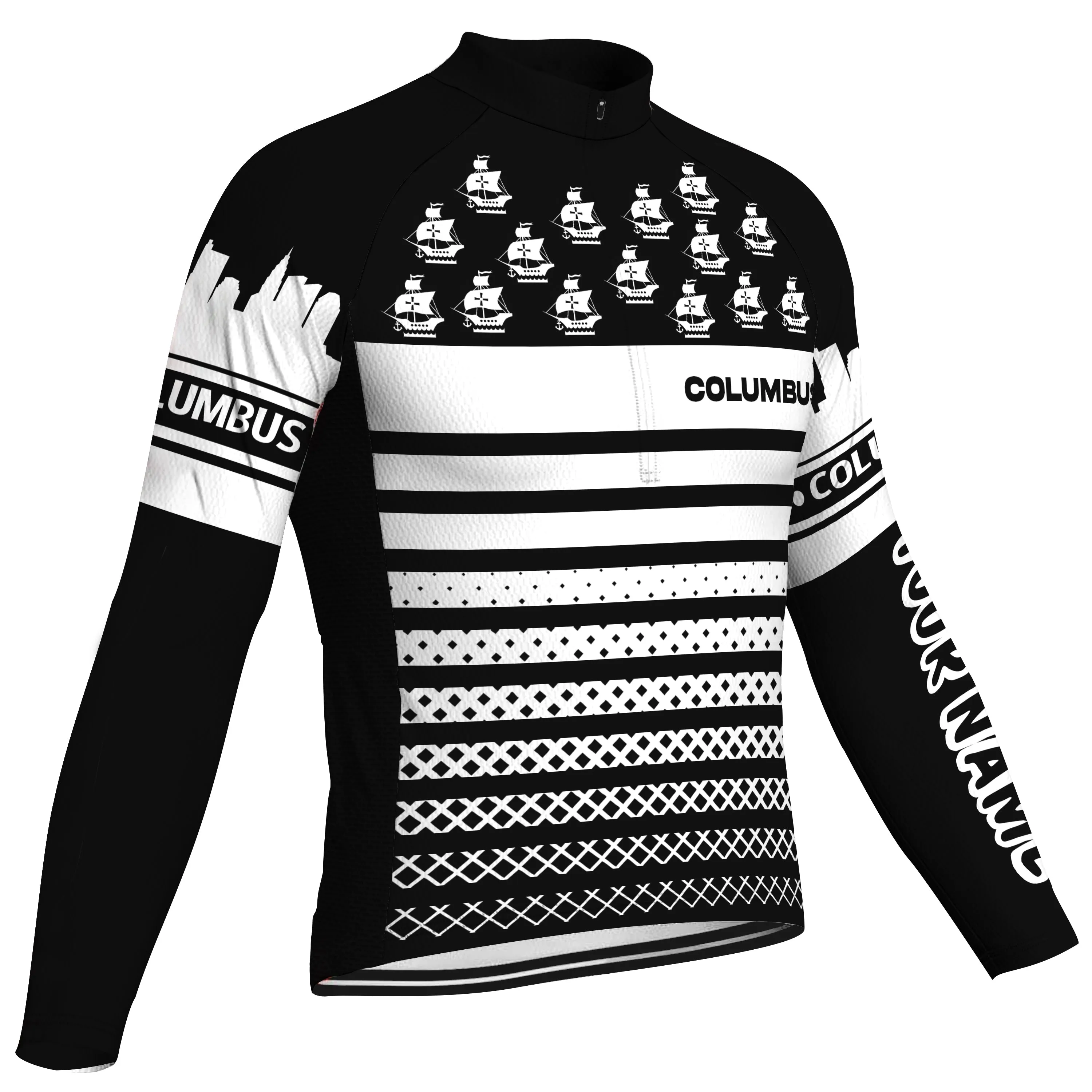 Customized Columbus Winter Thermal Fleece Long Sleeve For Men