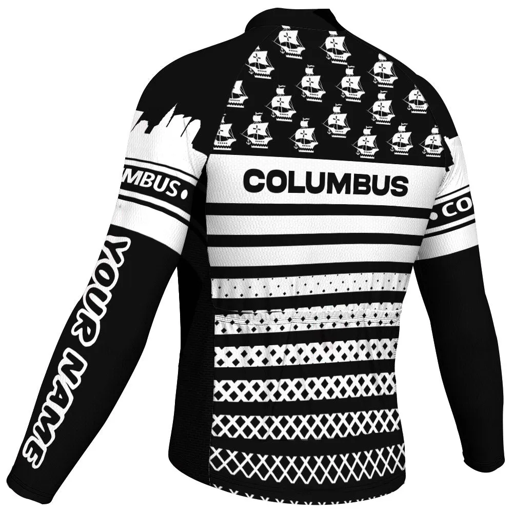 Customized Columbus Winter Thermal Fleece Long Sleeve For Men