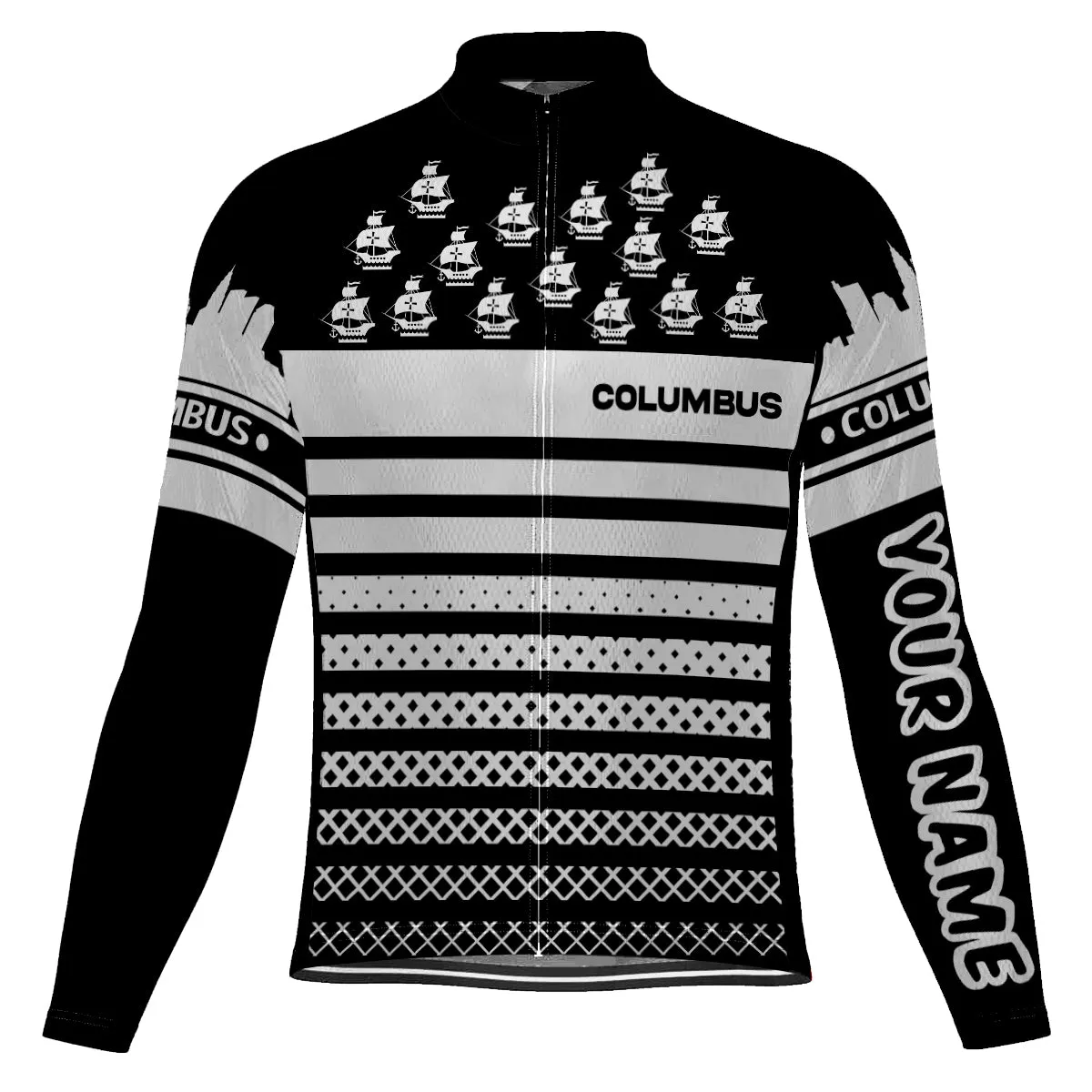 Customized Columbus Winter Thermal Fleece Long Sleeve For Men