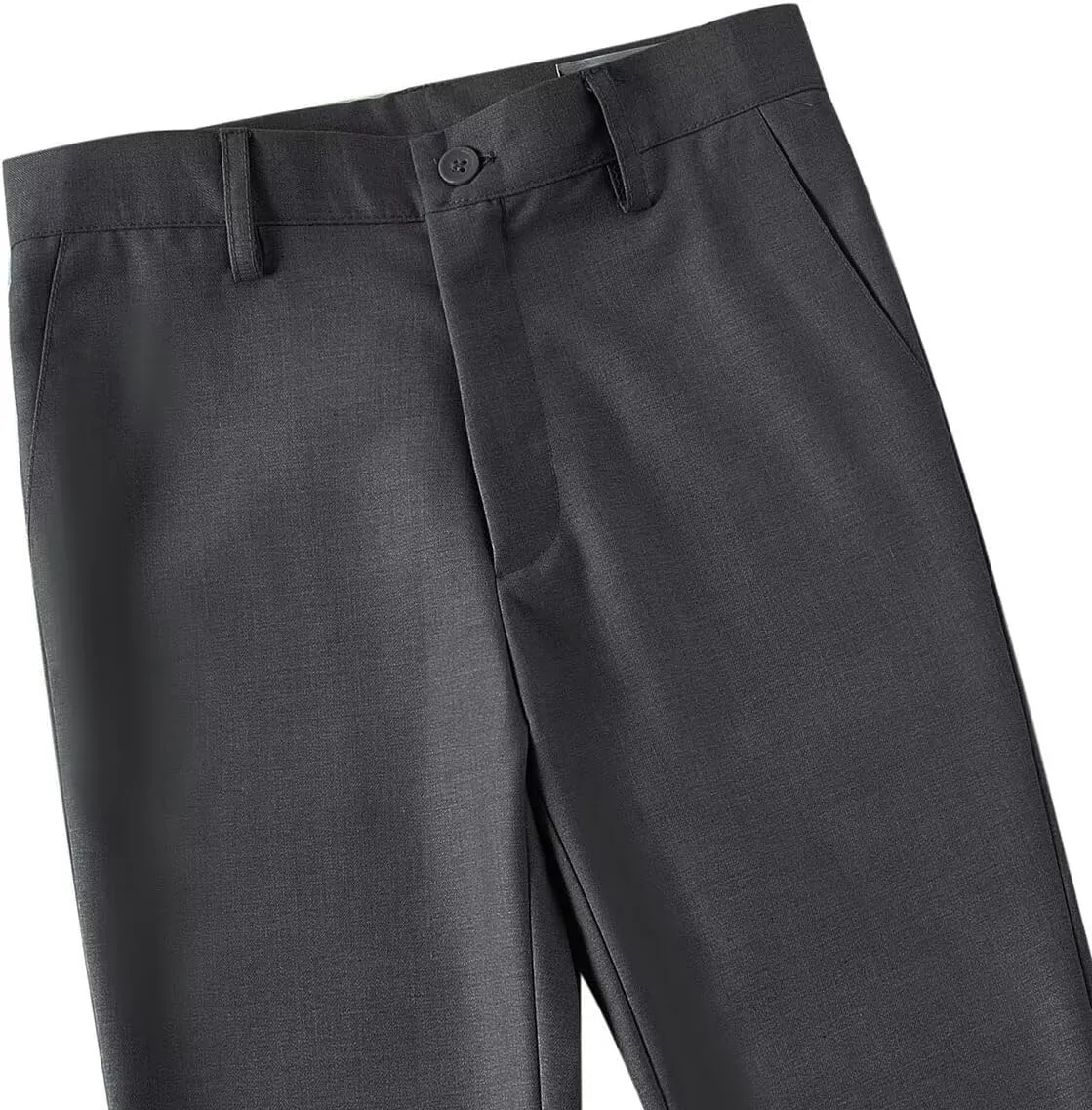 DHTS Boys Dress Pants (Size 2-20 Years) Slim Fit Uniform Pants for Toddler & Teens