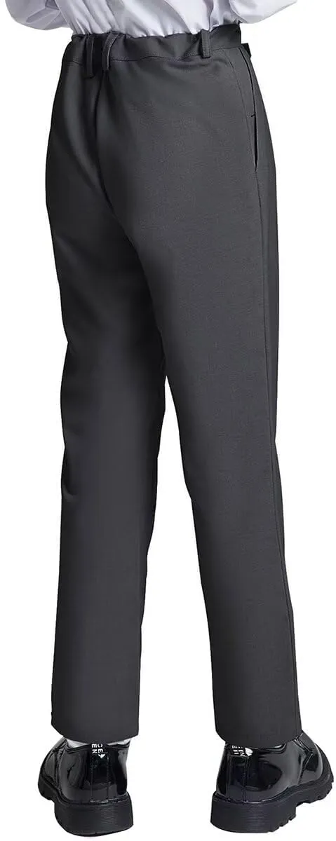 DHTS Boys Dress Pants (Size 2-20 Years) Slim Fit Uniform Pants for Toddler & Teens
