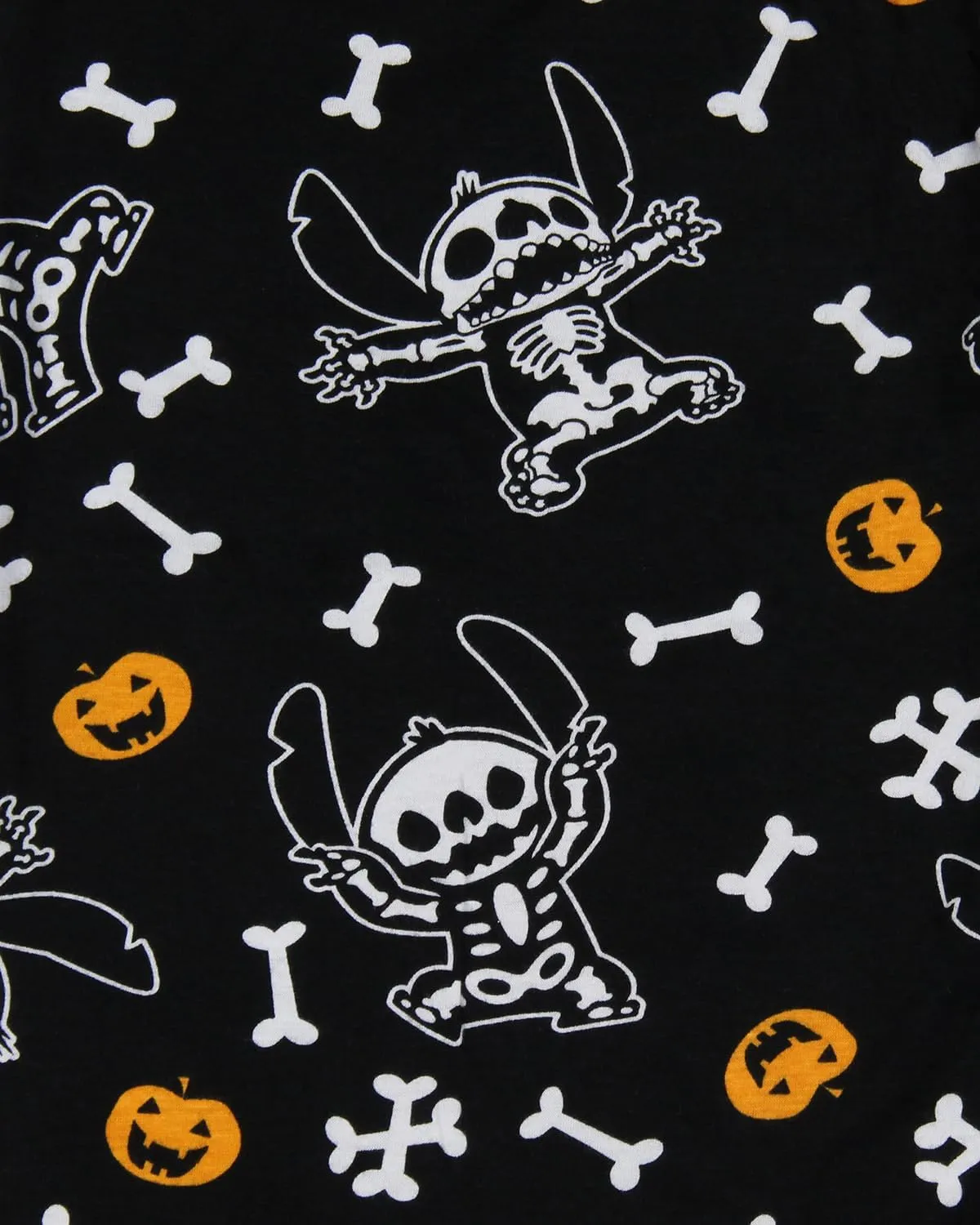 Disney Lilo and Stitch Pajama Pants Skeleton And Jack O' Lantern Halloween Adult Lounge Pants