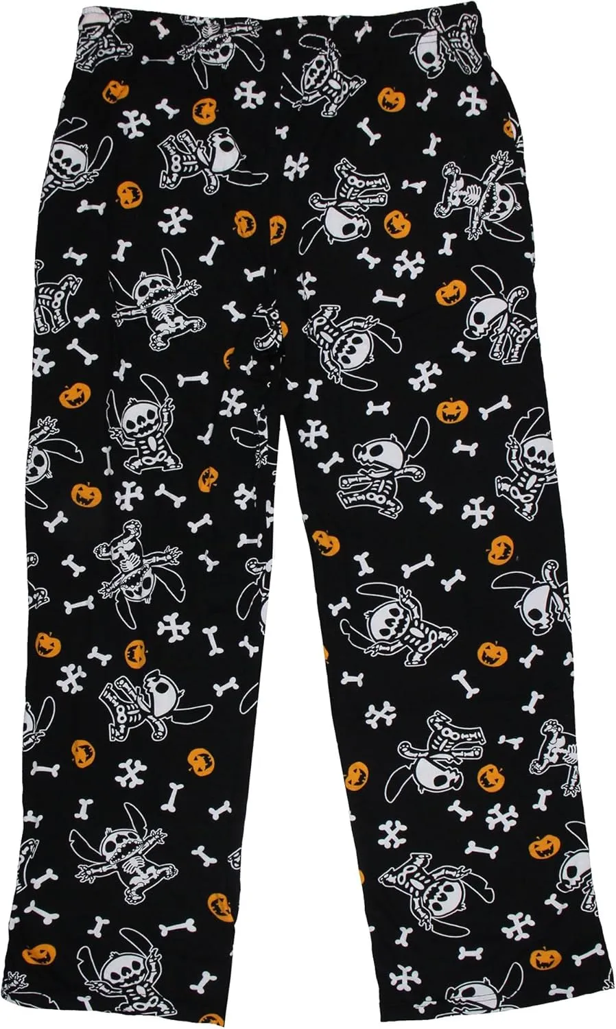 Disney Lilo and Stitch Pajama Pants Skeleton And Jack O' Lantern Halloween Adult Lounge Pants