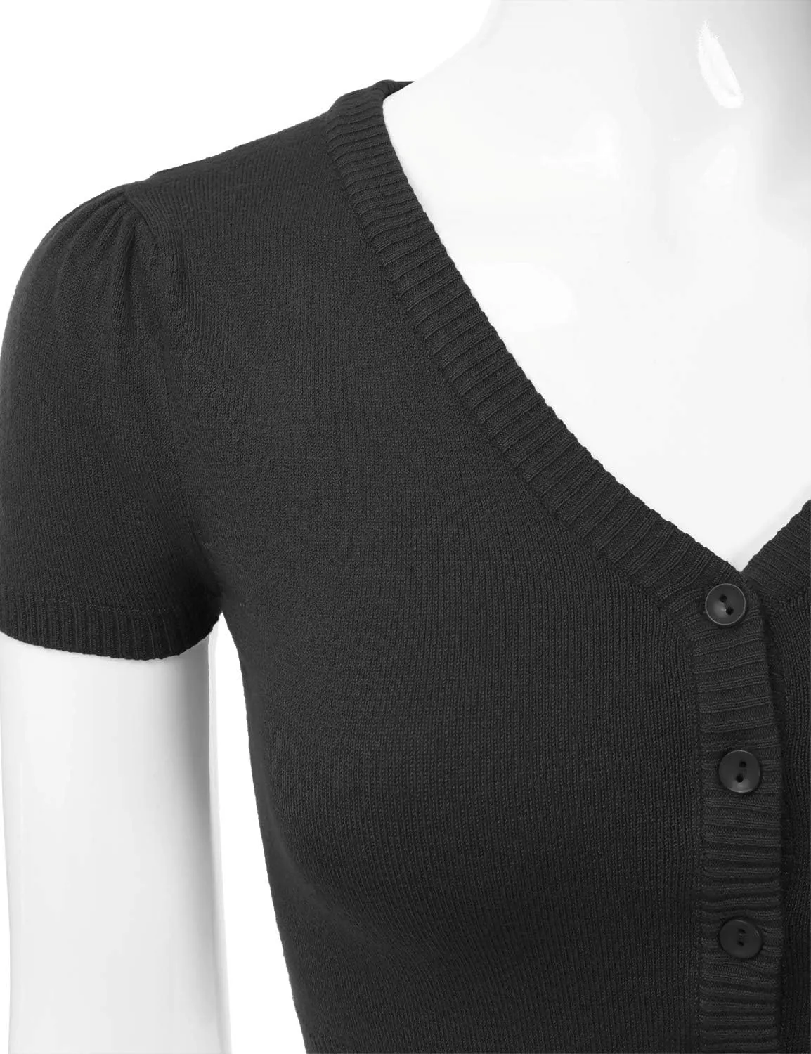EIMIN Women's Fitted Bolero Shrug Cropped Short Sleeve Cardigan Sweater (S-3X)