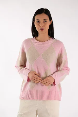 ELODIE DIAMONDS PINK SWEATER