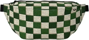 Green Checker Border Fanny Pack For Women Man, Waist Belt Bag Crossbody For Sports Travel Hiking Running Jogging