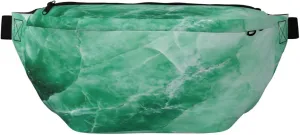 Green Marble Fanny Pack For Women Man, Waist Belt Bag Crossbody For Sports Travel Hiking Running Jogging