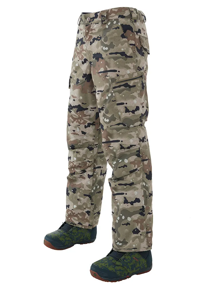 Gsou Snow Men's Windproof Waterproof Camo Ski Pants Snowboard Pants