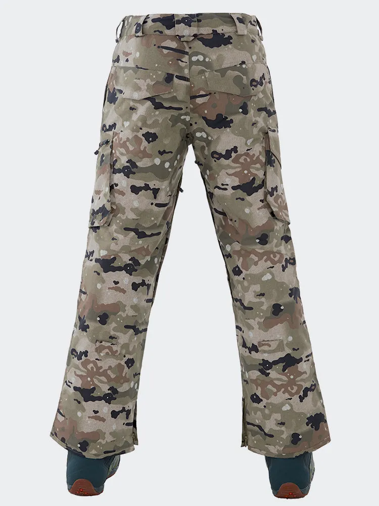 Gsou Snow Men's Windproof Waterproof Camo Ski Pants Snowboard Pants