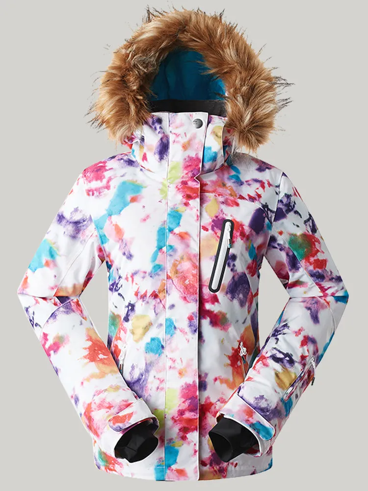 Gsou Snow Women's Camo Ski Suit Snowboard Jacket And Pants Set