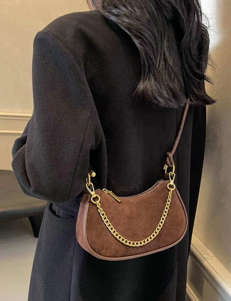 Handbag for Women Stylish Suede Crossbody Handle Bag Purse Fashionable Vegan Leather PU Purse Office College Tote Bag 2024