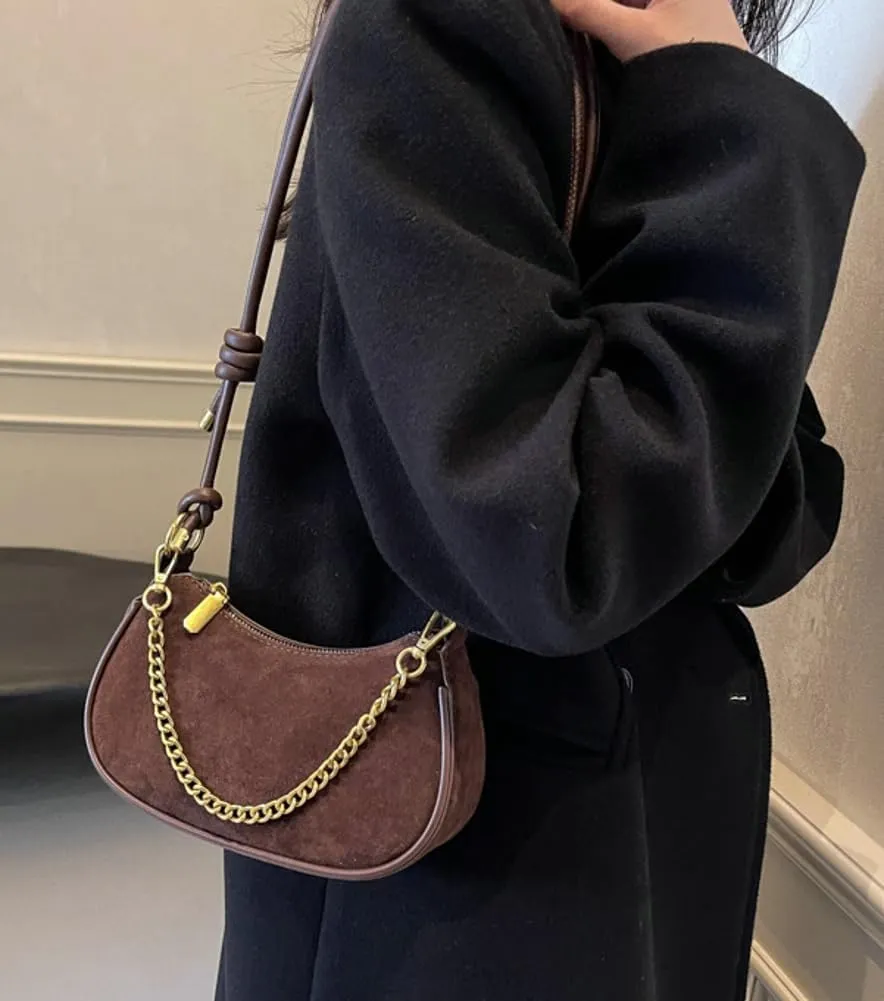 Handbag for Women Stylish Suede Crossbody Handle Bag Purse Fashionable Vegan Leather PU Purse Office College Tote Bag 2024