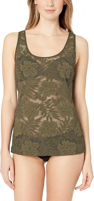 HANRO Women's Lace Illusion Tank Top
