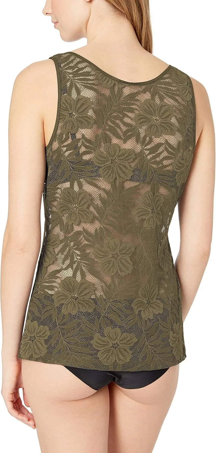 HANRO Women's Lace Illusion Tank Top