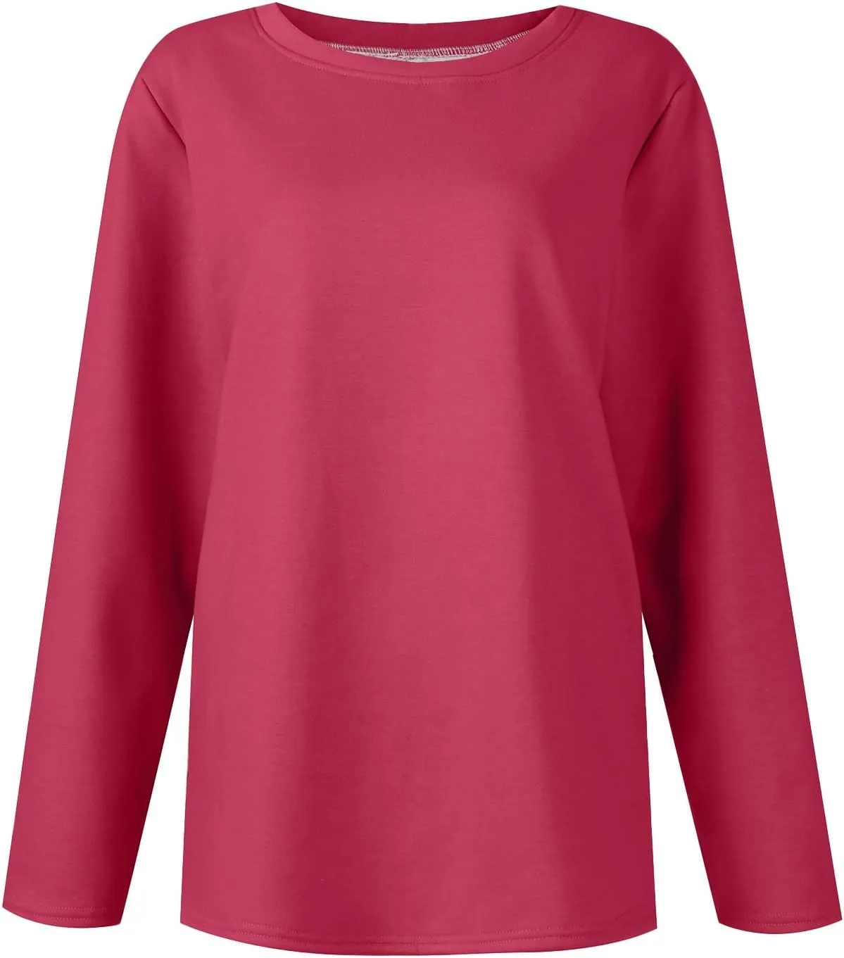 HXHYQKP Fleece Lined Sweatshirt Women's Sherpa Lined Sweatshirt Winter Warm Fleece Crewneck Pullover Loungewear