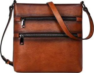 Iswee Crossbody Bags for Women Genuine Leather Handbag Shoulder Bag