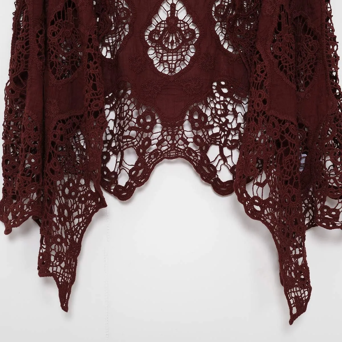 JASTIE Women Open Stitch Cardigan Boho Sleeveless Hippie Summer Hollow Out Solid Crochet Vest