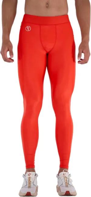 Kapow Meggings Shiny Performance Leggings - Compression Pants for Men with Pockets
