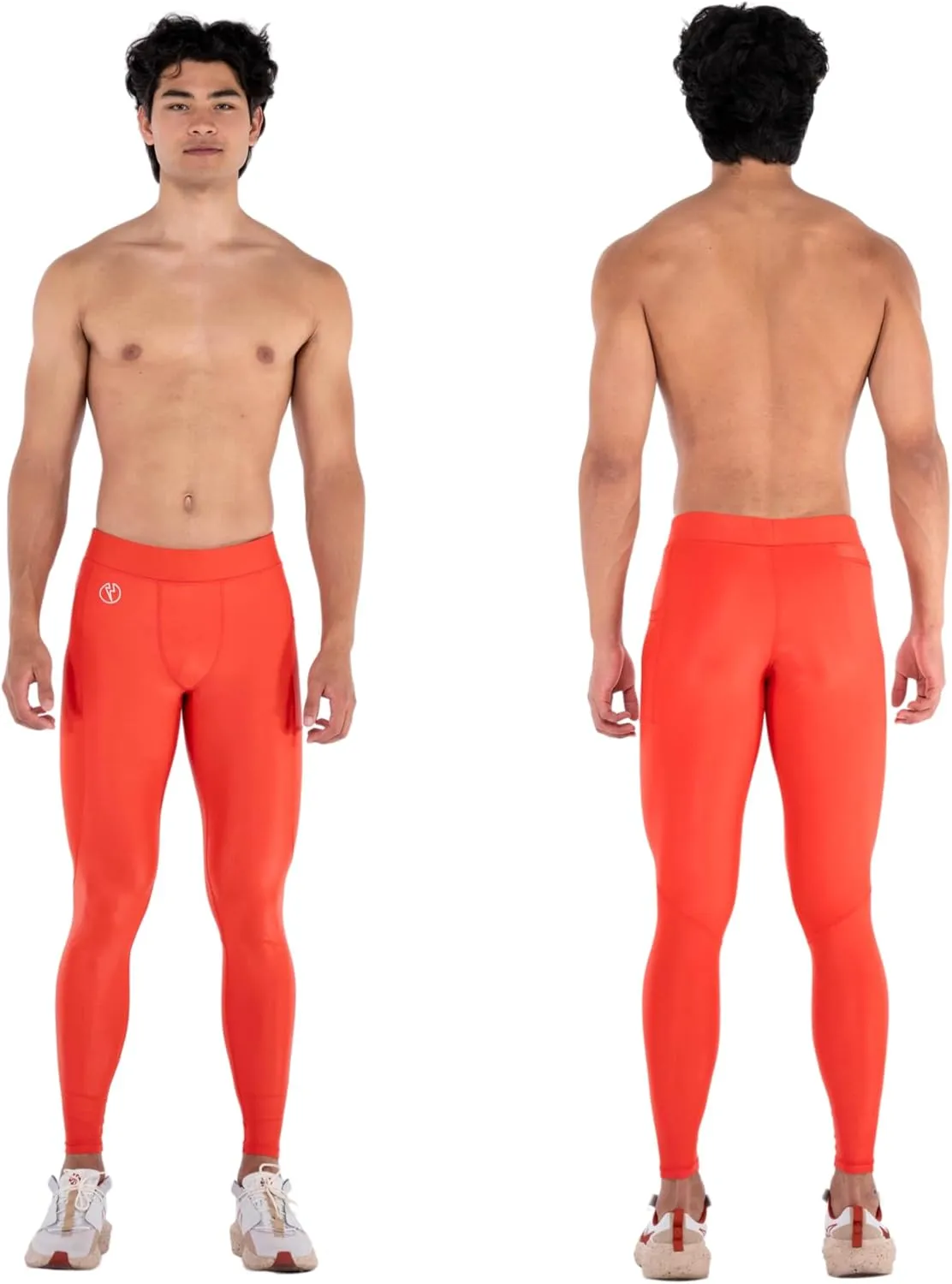 Kapow Meggings Shiny Performance Leggings - Compression Pants for Men with Pockets