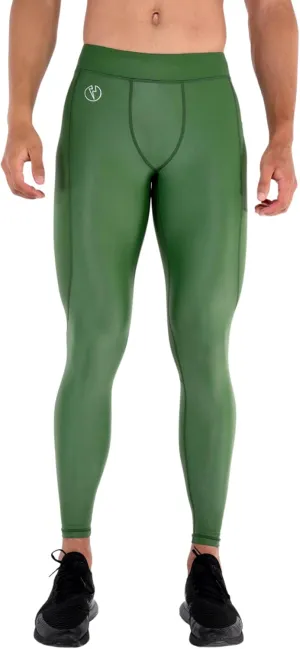 Kapow Meggings Shiny Performance Leggings - Compression Pants for Men with Pockets