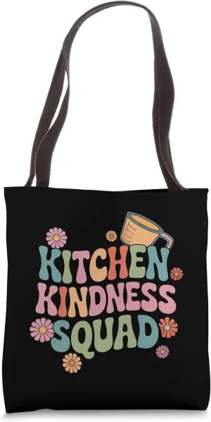 Kitchen Kindness Squad Retro Style Tote Bag