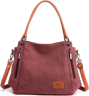 Large Daily Purse Handbag Work Bags Women's Simple Cloth Bag Canvas Tote Purse Vintage Shoulder Crossbody Hobo
