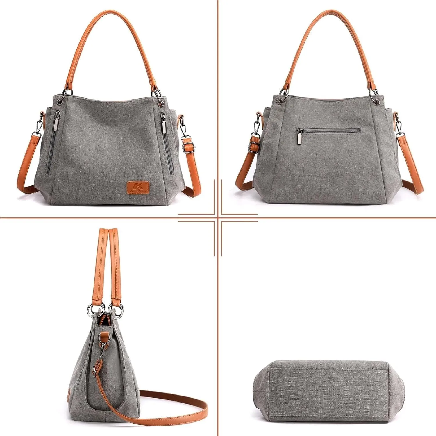 Large Daily Purse Handbag Work Bags Women's Simple Cloth Bag Canvas Tote Purse Vintage Shoulder Crossbody Hobo
